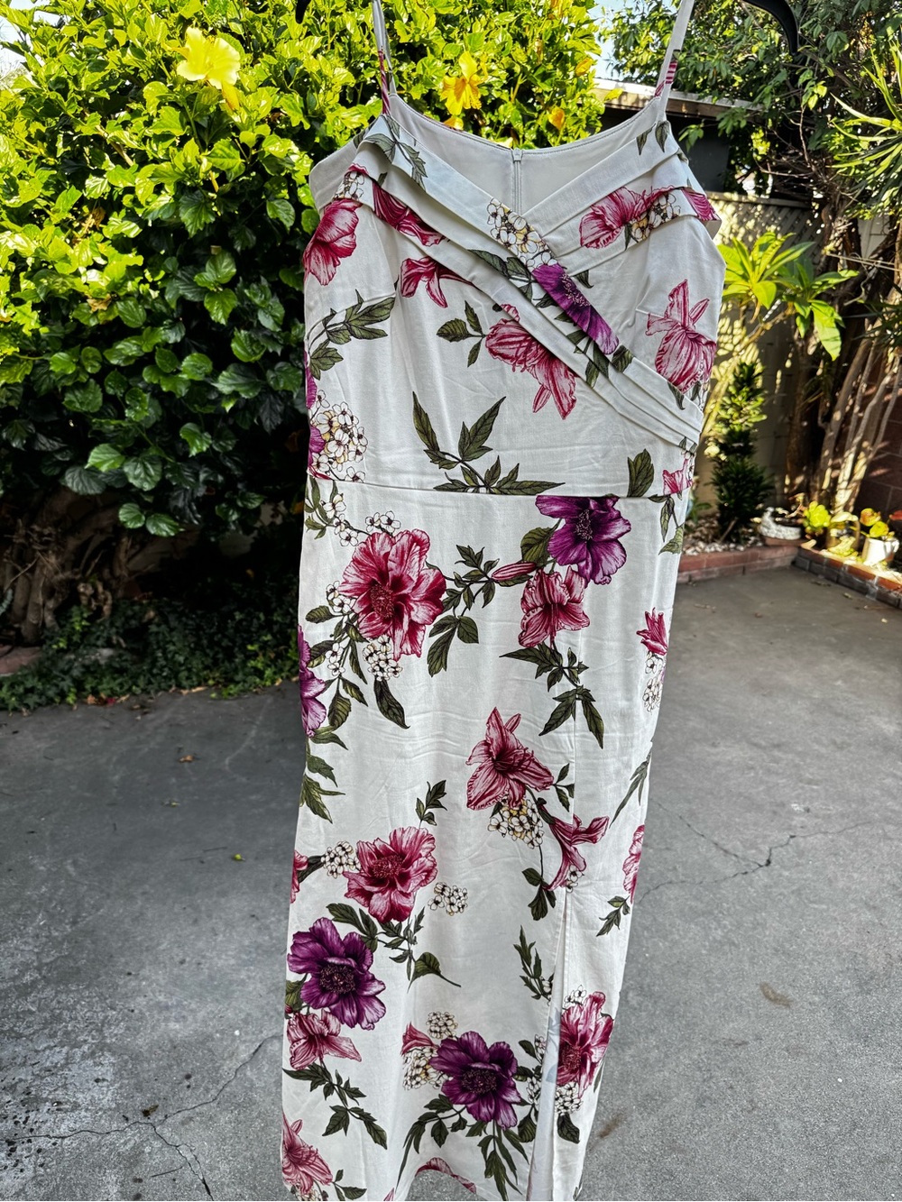 Floral Dress with Pink & Purple Blooms
